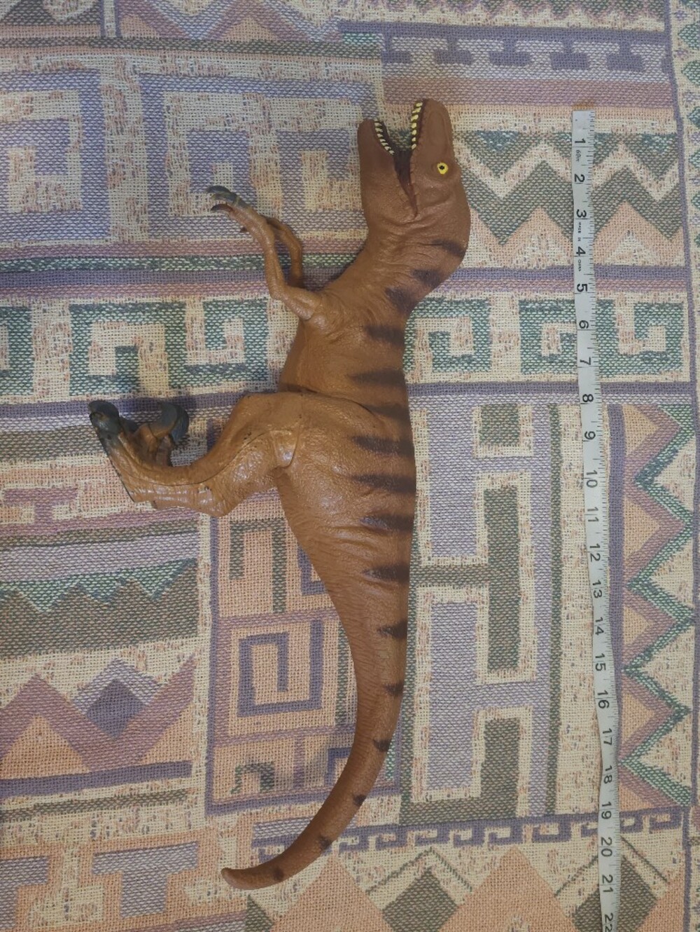 20” Velociraptor Rubber 2014 Large Dinosaur toy figure